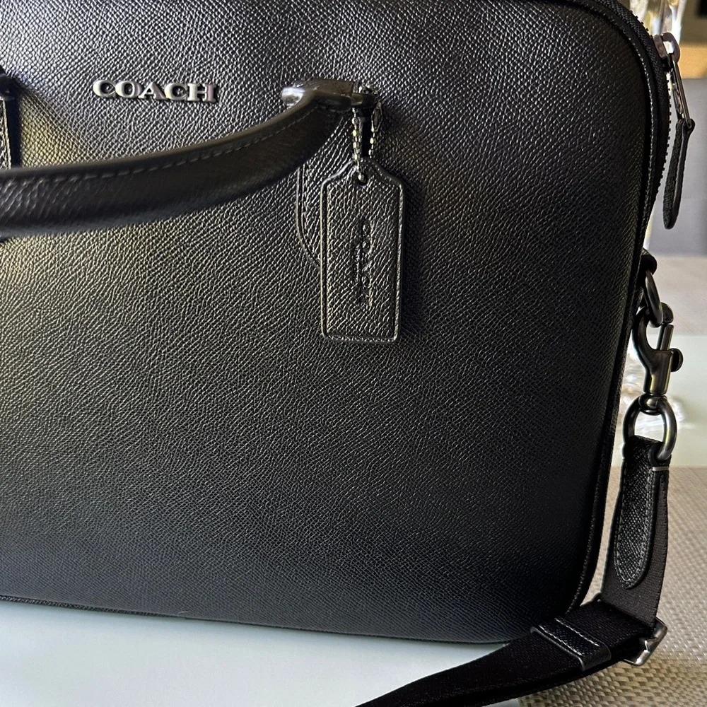 Coach Black Leather Briefcase - Picture 2 of 6